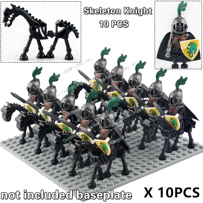 Medieval Skeleton Soldier Military Army Knight Building Block Accessories Action Figure Toys for Children Gifts AX9815 AX9816