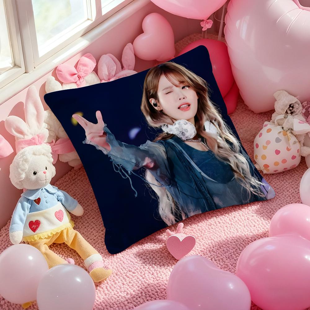 Lee Ji Eun IU Cushion Cover Pattern Printed Pillowcase for Living Room Sofa Cushion Cover & Bedroom Decor