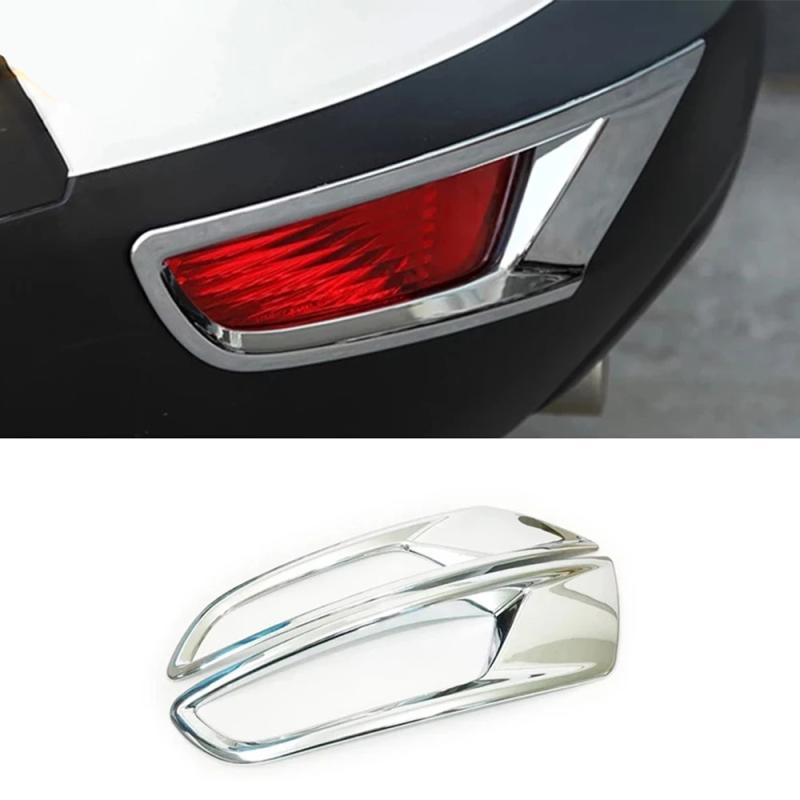 For Mazda CX3 CX-3 2016- ABS Chrome Car Exterior Headlight Trim Front Rear Fog Light Cover Side Handle Center Grill  Cover