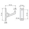Wall Mounted Helmet Hanger 7x6 Black