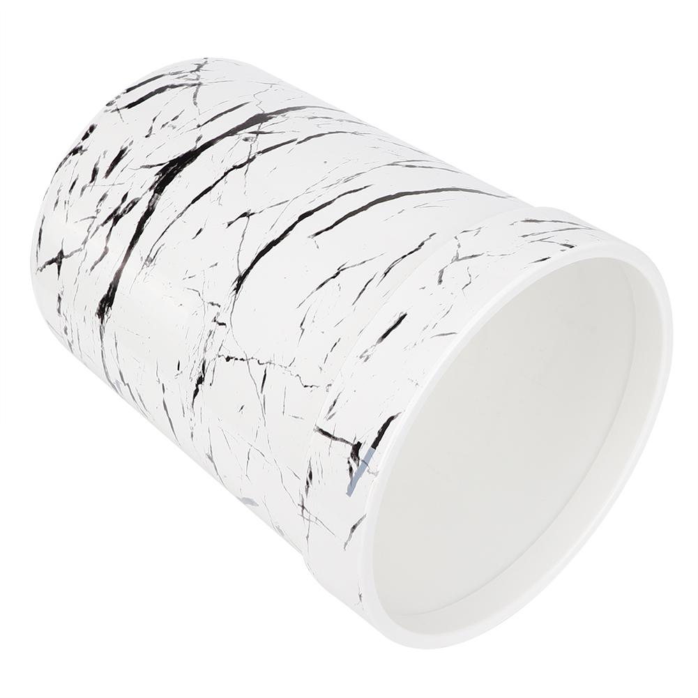 White Household Bathroom Marble Lidless Garbage Can Ashtray Trash Can ContainerWhite Small