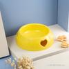 Pet Love Single Bowl for Cat and Dog, Plastic Feeder, Yellow, Pink, Orange, Gray, White, Light Blue, Pet Supplies