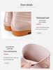 Women's Slip-On Waterproof Short Rain Boots, Non-Slip Mom Shoes for Kitchen, Home & Garden with Tendon Sole