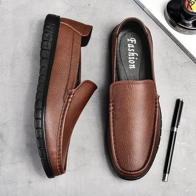 Nuevos Zapatos Mocasines de Negocios Transpirables para Hombre Cómodos de Diseño de Cuero Genuino Planos Zapatos de Hombre Casual Suaves Slip on Calzado Hecho a Mano