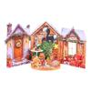 3D Cartoon Christmas Pop-Up Cards Santa Xmas Tree Multicolor Christmas Greeting Cards Triple Fold Page Paper