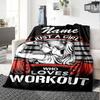Custom Name Weightlifting Theme Printed Blanket - Perfect for Couch, Bed, Travel & Outdoor Use | Machine Washable, Cozy & Durable.