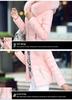 Women's Winter Hooded Short Cotton Jacket with Fur Collar - Slimming and Warm