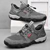 Men's Soft Hiking Shoes Summer Breathable Mesh Sneakers Light Black Hike Footwear Walking Outdoor Climbing Shoes