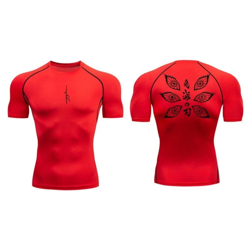 Compression Shirt for Men Gym Workout Running T-Shirt Tees Tops Athletic Quick Dry Baselayer Activewear Elastic Sweat Absorbing Tight Fit