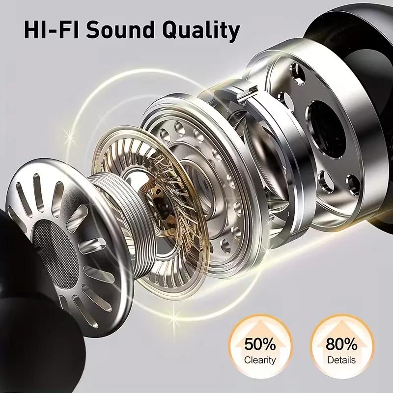 SP16 Earhooks Sports Bluetooth Wireless Headsets with Mic,LED Power Display,ENC,Hifi Stereo Sound Gaming Headset