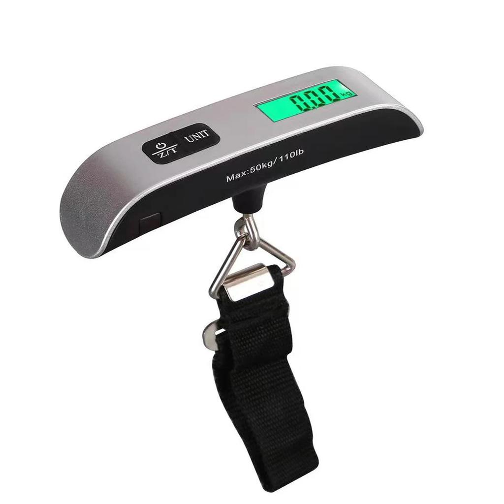 Balança portátil de alta precisão digital com visor LCD, mala de viagem, bolsa suspensa, balança de gancho, ferramentas de balança, 110 lb/50 kg