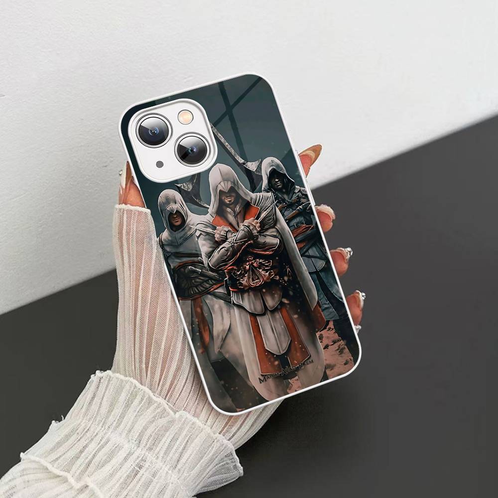 Funny A-Assassins Game C-Creed Tempered Glass For Iphone 14 13 12 11 Pro Mini XS MAX 14Plus X XS XR Cover