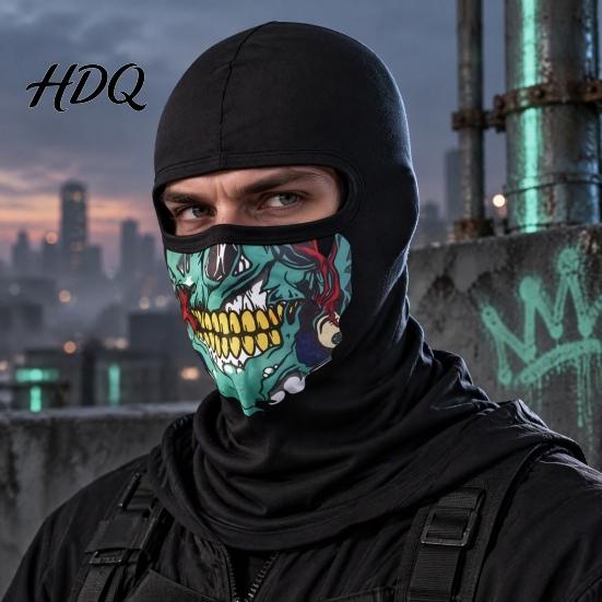 UV Protection Face Cover Skull Neck Gaiter Balaclava Full Mask Breathable Sun Shield Mask Ice Silk Guard for Outdoor Cycling Motorcycle Riding Dust