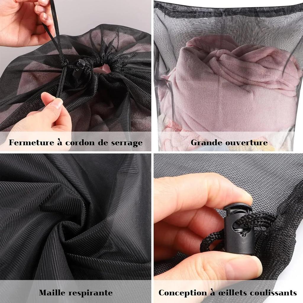 1PC Wash Jeans Coarse Mesh Drawstring Laundry Bag 60x90cm Large Capacity Durable for Blankets Curtains