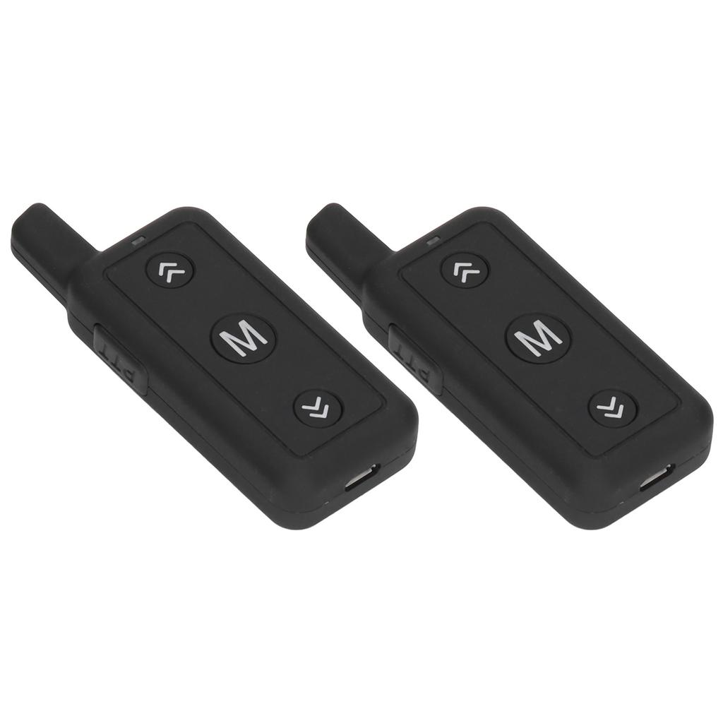 2 Pcs Mini Walkie Talkies Dual Band VHF UHF Compact Portable 2 Way Radios for Shopping Malls Bars