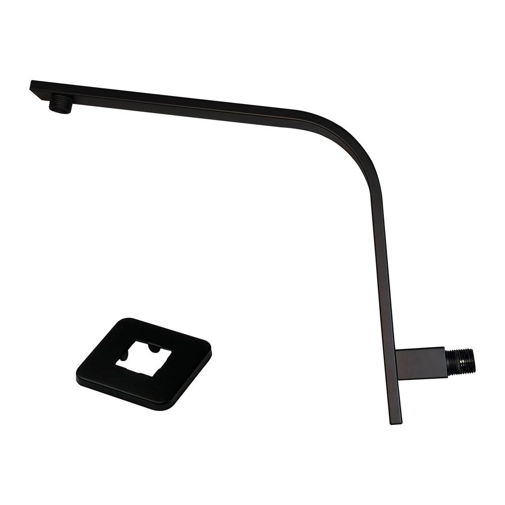 

Черный / Хромированный Настенный Высокий Подъемный Душевой Кронштейн и Фланец, Квадратная Душевая Стойка Дождь чёрный