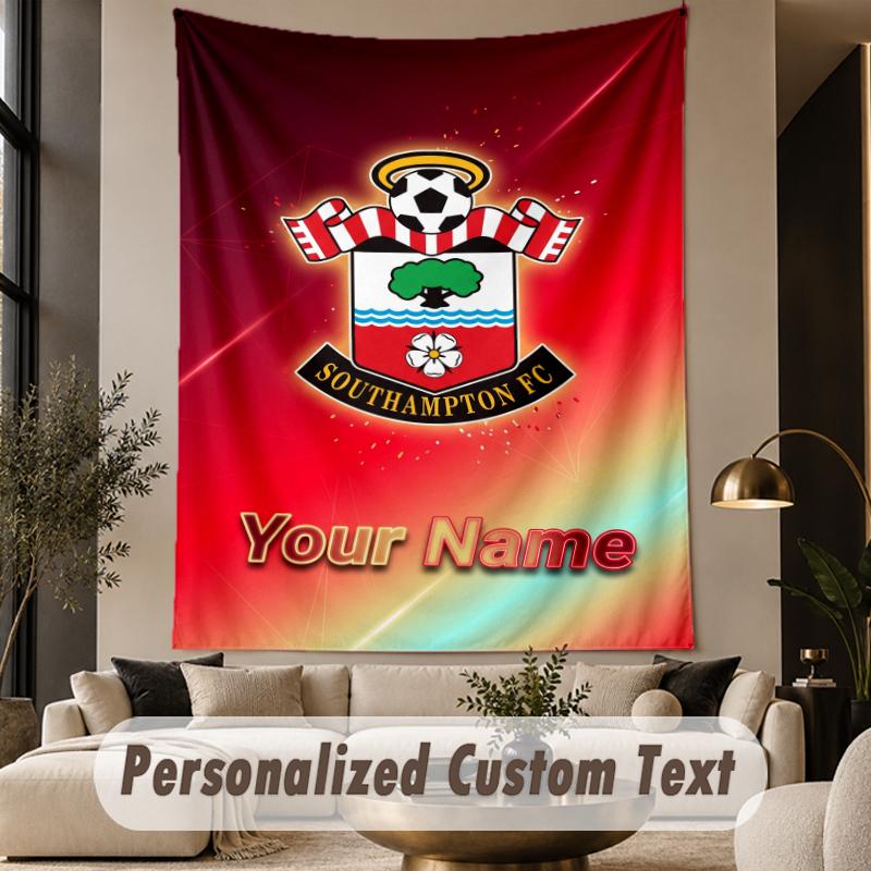 Custom Text Tapestry Southampton FC Print Wall Tapestry Indoor Living Room Wall Decor