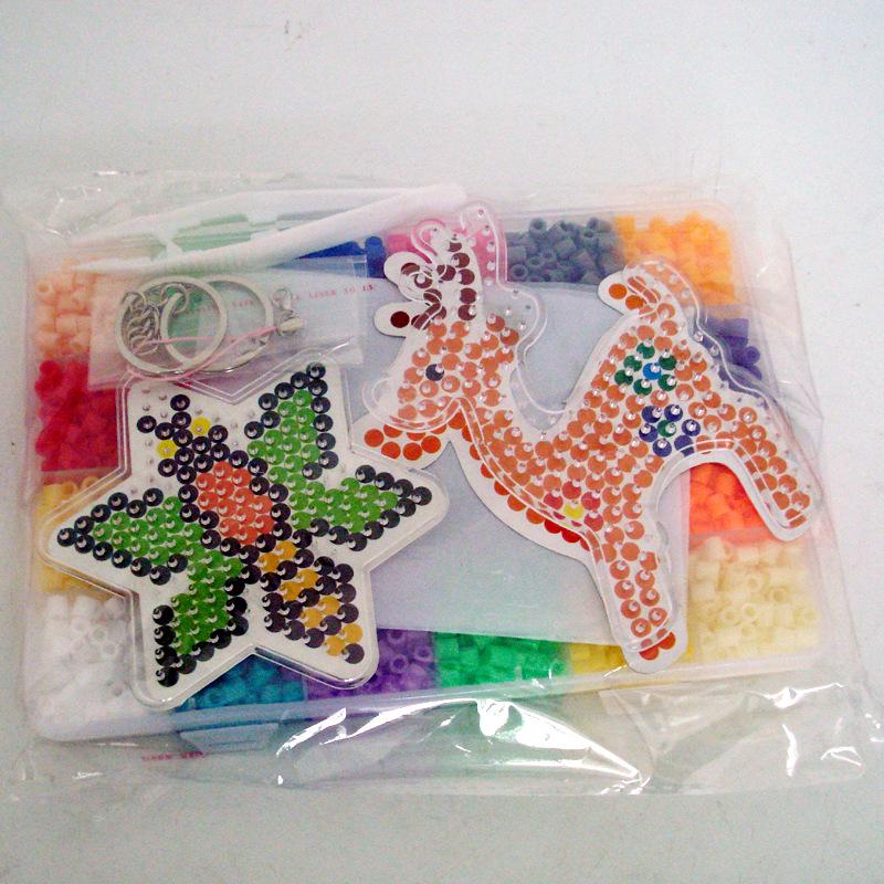 

24-Grid 5mm Perler Beads Set: DIY Creative Handmade EVA Beads with Templates for Children