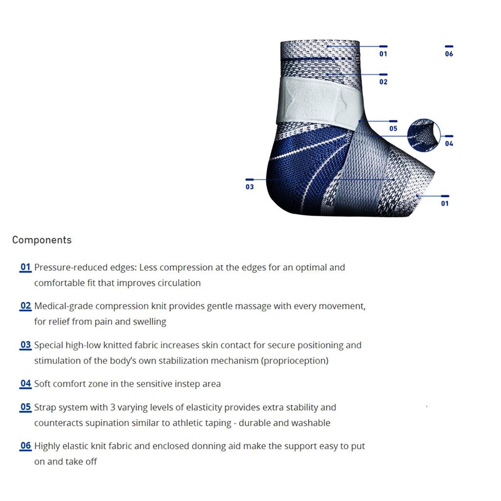 Bauerfeind MaleoTrainS 8. Generacji Wsparcie Lewego Kostki Wykonane w General Medical Regulowane Wsparcie Kostki z Paskiem (MaleoTrainS) Niemcy, Urządzenie,