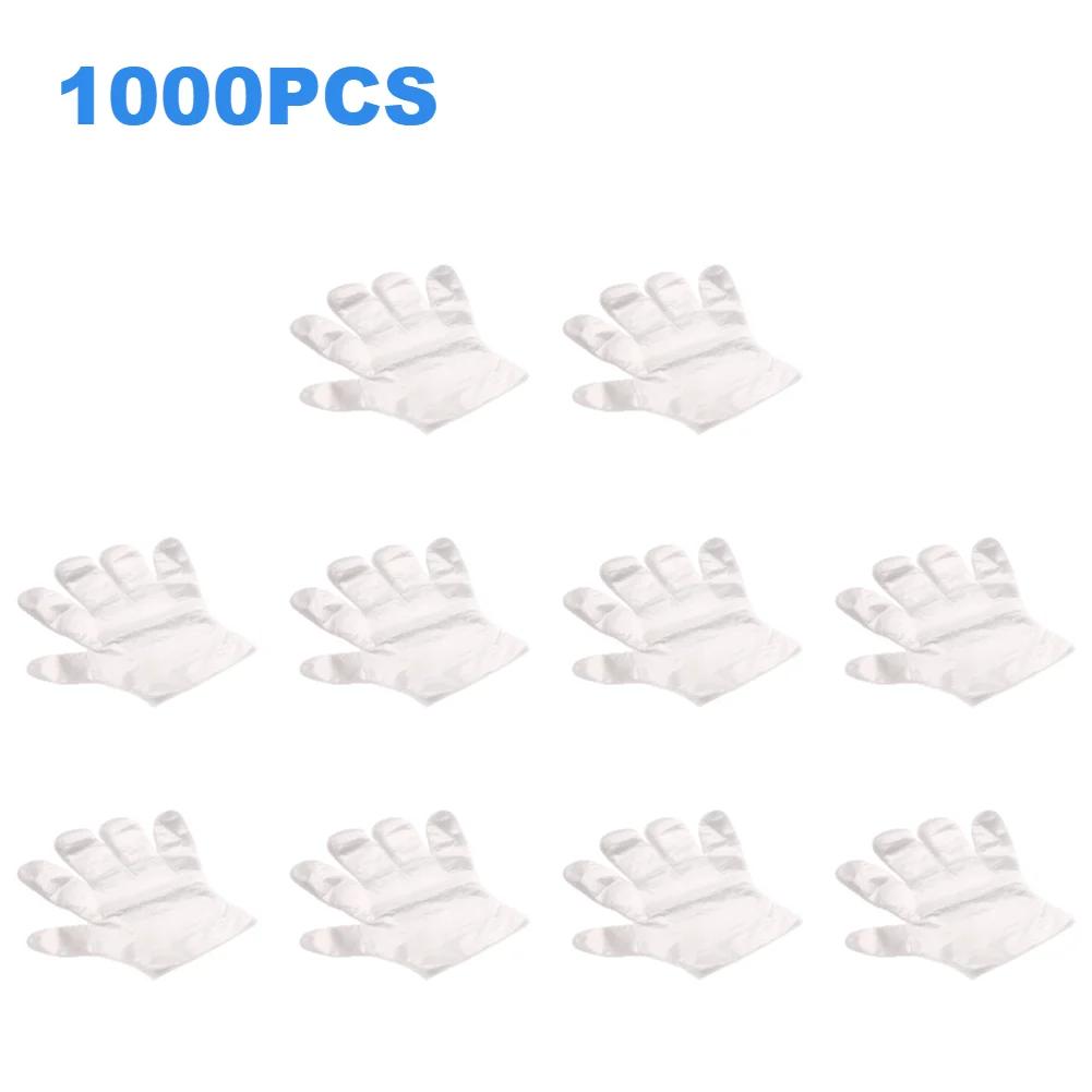 3000-100 Stück Einweg-Handschuhe Plastikhandschuhe Transparent Küchen-Badezimmer-Reinigungshandschuhe Für DIY Kochen Küchenzubehör
