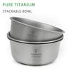 500ml Titanium Bowl Stackable Camping Bowl for Camping Hiking Travel