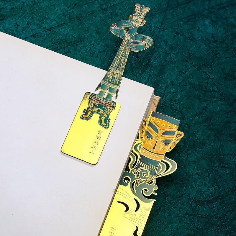 JINGRUIXIANG Sanxingdui Metal Bookmarks