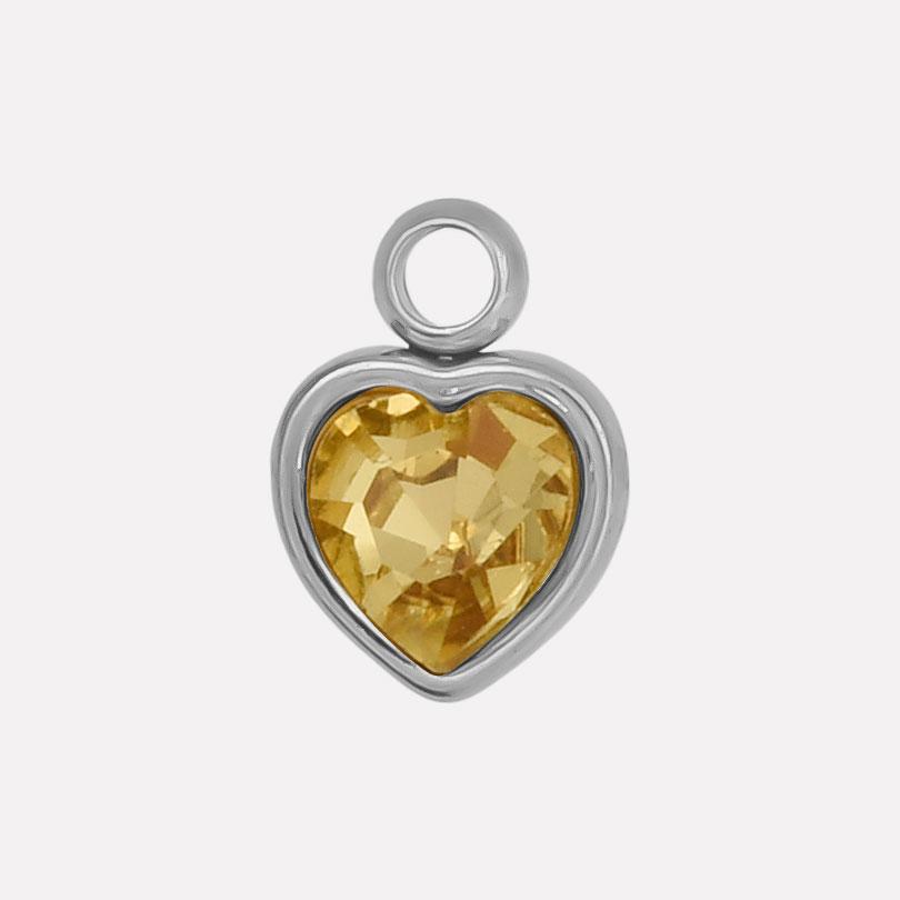 

Fashion Love Pendants Glass Rhinestone Stainless Steel Heart Charms For Jewelry Making Supplies DIY Handmade Earrings Bracelets