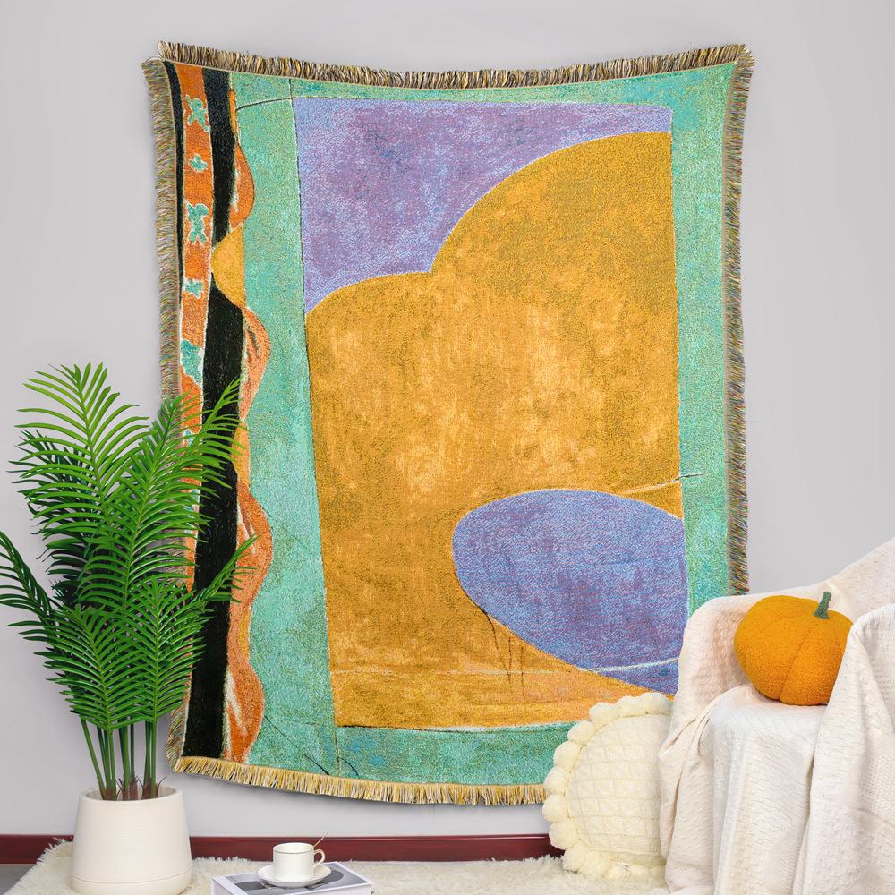 Camping Blanket, Moisture-Proof Camping Mat, Jacquard Tapestry, Christmas Sofa Towel, Thread Blanket, Multi-Functional Sofa Blanket