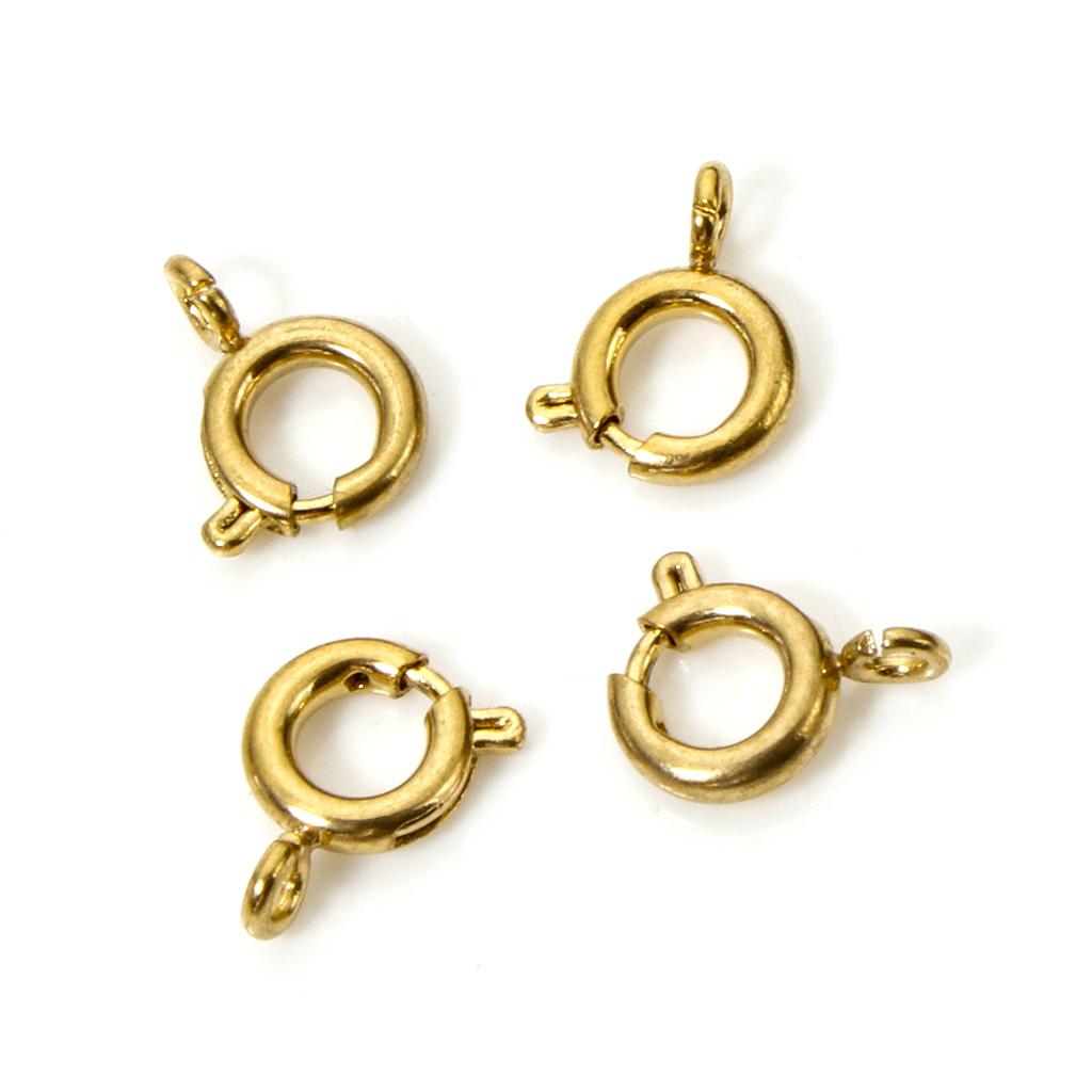 5pcs 304 Stainless Steel Spring Ring Clasps Round Multicolor Buckle Bracelet Necklace Chains Clasps Jewelry Findings