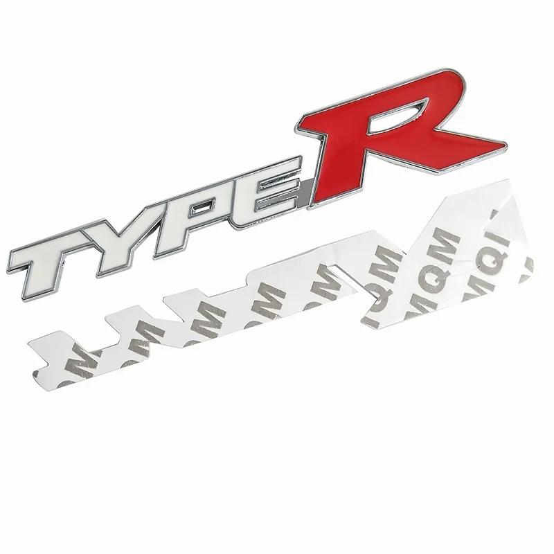AAALY1 Car Styling 3D Metal Alloy Type R Typer Sticker For Honda City CR-V XR-V HR-V Accord FIT Jazz Stream Crider Greiz CIVIC Spirior