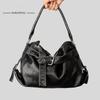 Large Capacity Soft Leather Tote Bags For Women Vintage Y2k Punk Bags Ladies Travel Commuting Handbags Motorcycle Crossbody Bag