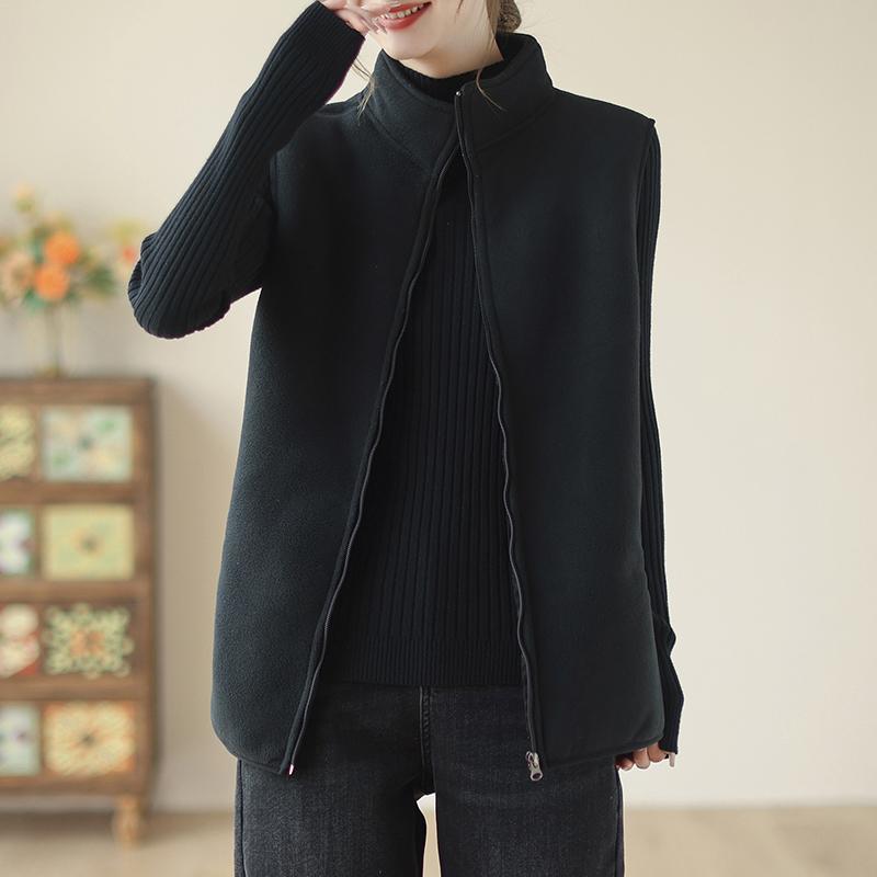 

Утолщенный бархатный жилет, теплая жилетка для мамы, куртка, новый флисовый жилет, женская мода, осенне-зимний жилет 2XL