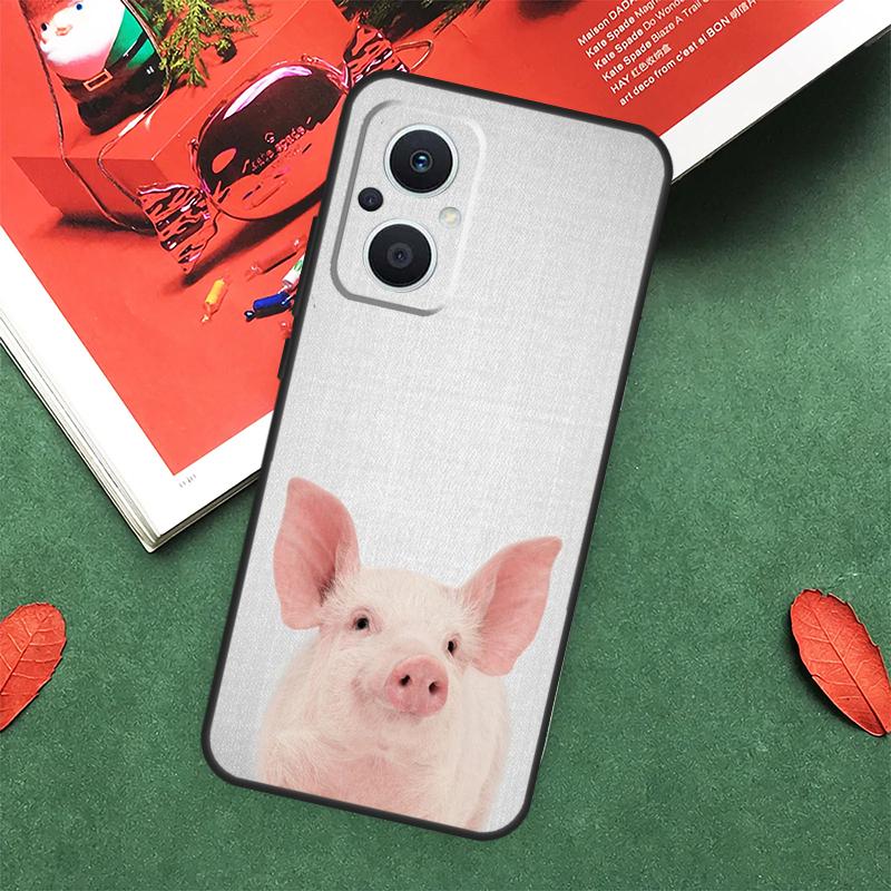 cute pig Case For OPPO Reno 7 8 Lite 8T 10 11 12 13 Pro 12F 13F 14F OPPO Find X8 X6 X5 X9 Pro Cover