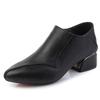 Genuine Leather Women's Shoes 2025 Autumn New Thick Heels Women's Pumps Shoes Pointed Cowhide Women's Single Shoes Size 32-43