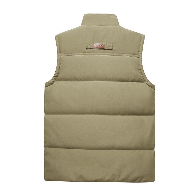 Herren Verdickte Weste für den Winter - Warme, locker sitzende Steppjacke für mittleres und älteres Alter (Große Größe, Modell 7881)