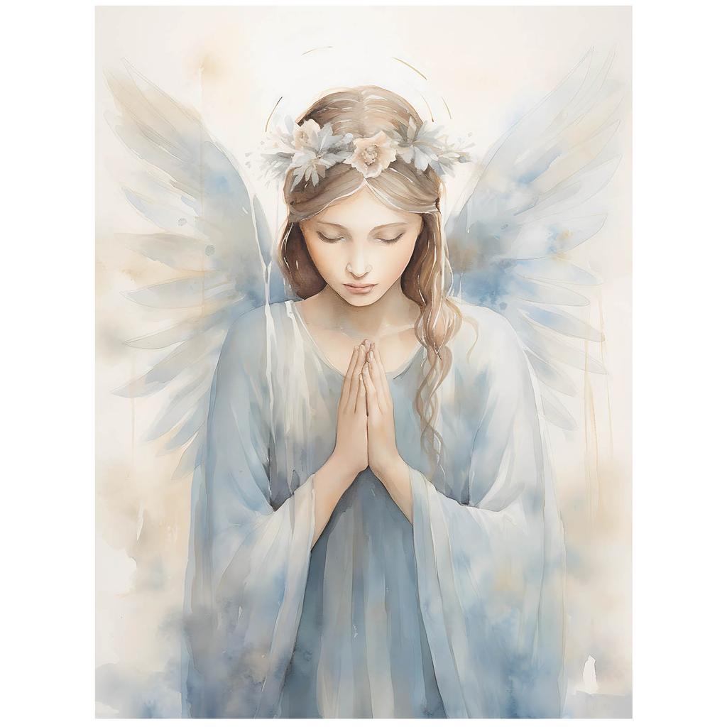 Plakat Portret Anioła W Delikatnej Sukni Plakat Portret Anioła W Delikatnej Sukni, 40X50 Cm, Rama Aluminiowa Złota, Papier Matowy 230 Gsm