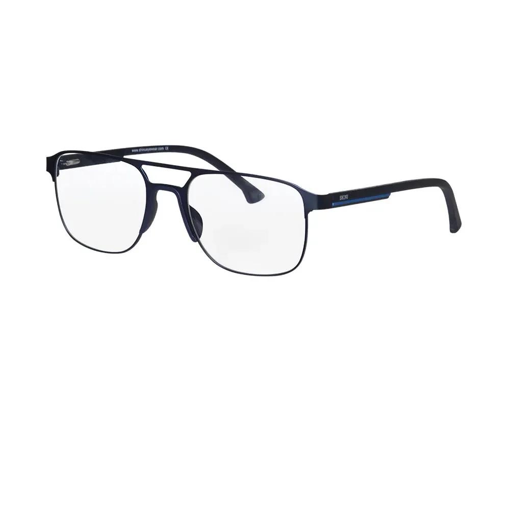 

SHINU Luxury Eyeglass Frames Metal Glasses Flex Hinge Middle Size 138mm Green Eyeglass Frames SH003