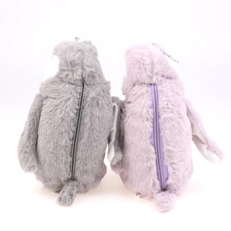 Cute Cartoon Plush Penguin Pencil Case Creative Stuffed Animal Pen Pouch Student Stationery Storage Bag School Supplies
