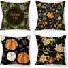 Autumn Harvest Pumpkin Letter Pillow Thanksgiving Flax Pillow Case Home Sofa Pillow Case