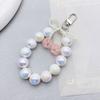 Elegant Bowknot Pendant Keyring 3D Cherries Keychain Portable Beaded Key Chain Jewelry Bag Accessory for Women and Girls