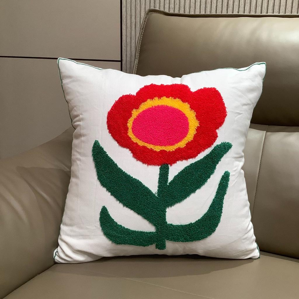 Peach Skin Lily Of The Valley Cushion Cover 2D Print Floral Pillowcase For Sofa Couch Decorative Throw Pillow Case Home Decor