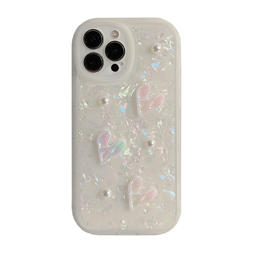 Shell Three Dimensional Love 15 Promax Suitable for IPhone Mobile Phone Case Apple 13 Simple 11 Suitable for 16 Soft Shell 14