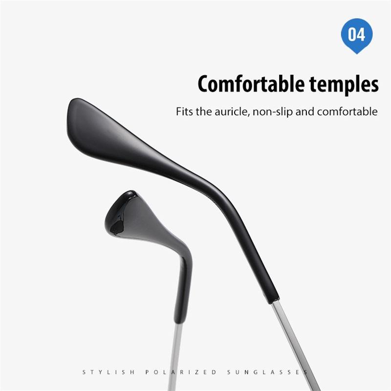 AORON Metal Frame Photochromic Polarized Sunglasses UV400 Anti Glare Sports Driving Fishing Glasses