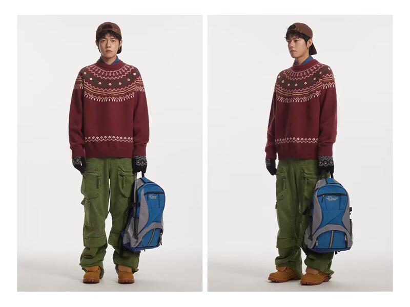 Men's Fair Isle Round Neck Sweater: Autumn/Winter Retro Knit Pullover