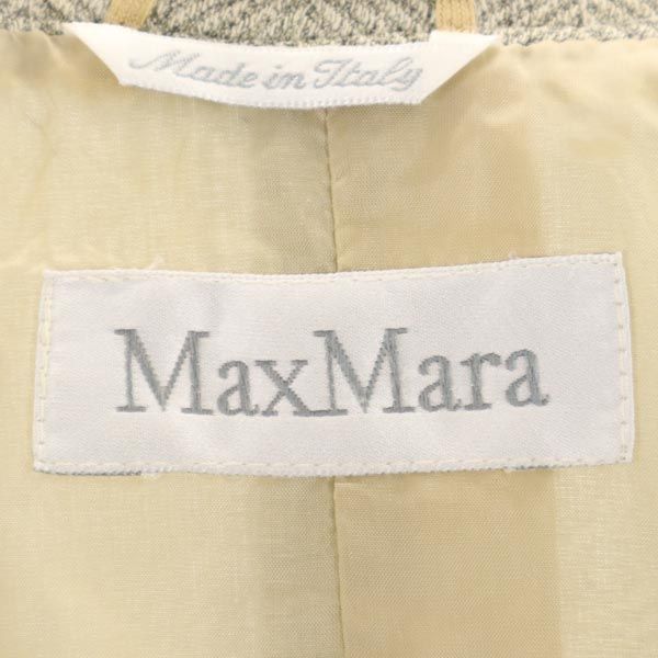 MAX MARA Made in Italy wool and silk blend Herringbone Pattern tailored jacket Women Used