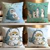 Fashion MMofusanded Cushion Cover Soft Washable Pillow Case Multi-Scene for Couch Bed Travel Office Use