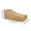 Patio Chaise Lounge Cover Khaki Tailored Fit
