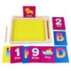Wooden Art Sand Board Educational Toy For Kids With Letter And Cards Number