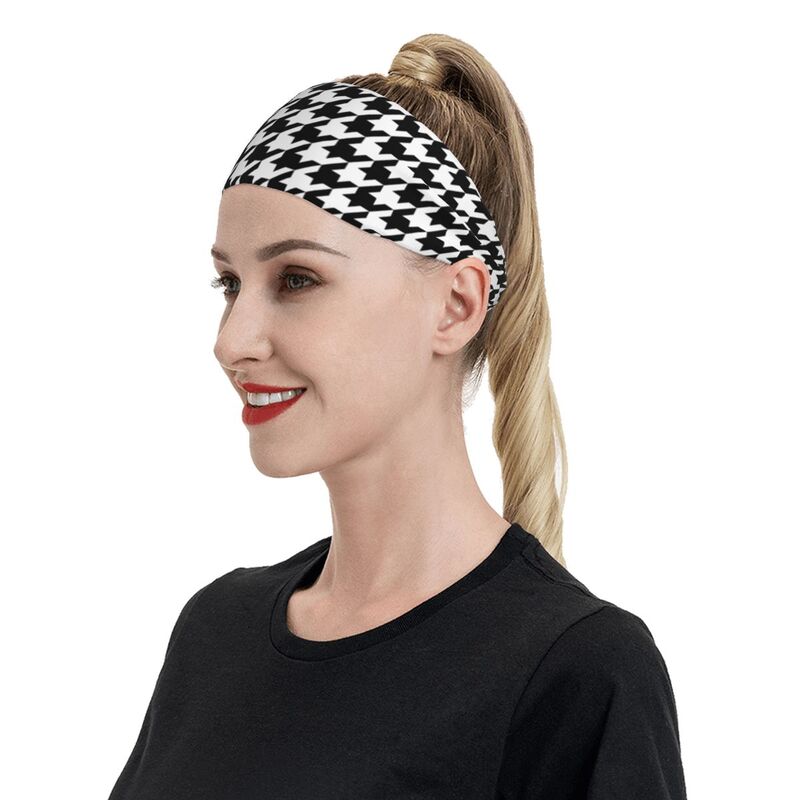 Fischgrätenmuster Sport Schweißband Stirnbänder für Damen Herren Feuchtigkeitsableitend Rutschfest Stirnbänder für Laufen Yoga Workout Fitnessstudio
