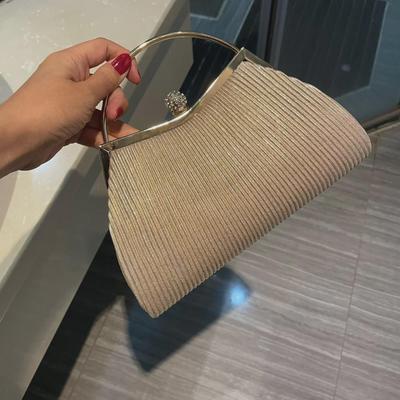 Pochette da sera con diamanti: Borsa a pieghe per banchetti, cheongsam ed eventi di celebrità